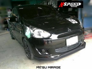 ลิ้นหน้าซิ่ง Mitsubishi Mirage ทรง N Speed