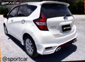 ชุดแต่งรอบคัน Nissan Note ทรง Space แบบท่อใบไม้